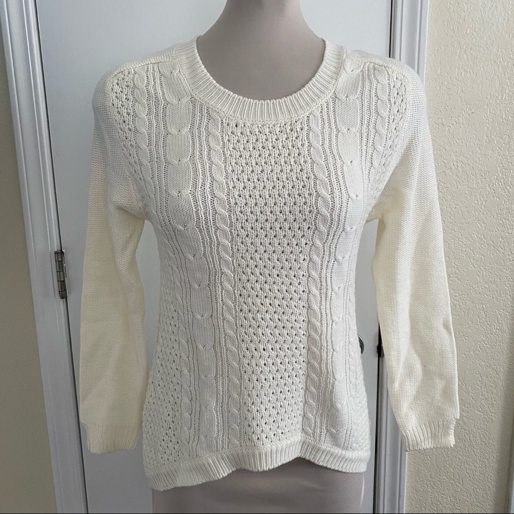 Women’s Ambiance Chain Knit Hi Low Sweater small